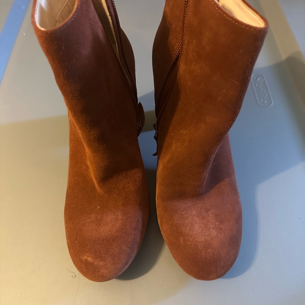 INC International Concepts Rich Burnt Orange Ankle Booties